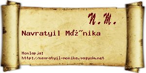 Navratyil Mónika névjegykártya